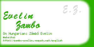 evelin zambo business card