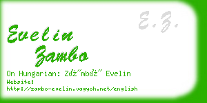 evelin zambo business card